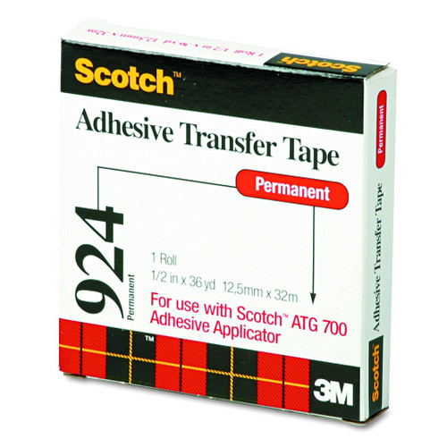 A boxed image of Scotch Adhesive Transfer Tape.