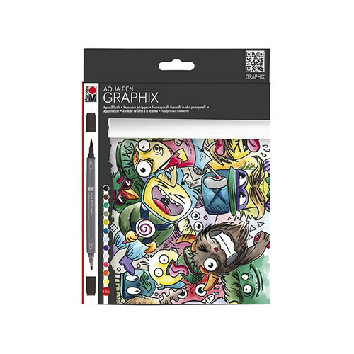 An Image of Marabu Hypnotize FineLiner Graphix 24 Pen Set