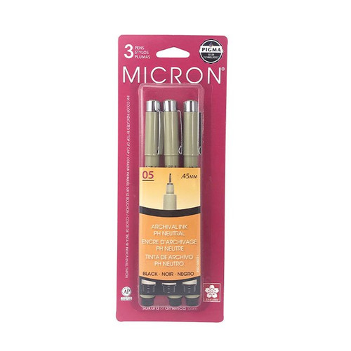 An Image of Sakura Pigma Set, 4 Assorted Size Sepia Pens