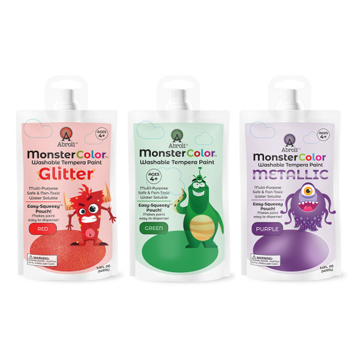 An image of Abroli Washable Tempera Paint Pouches.