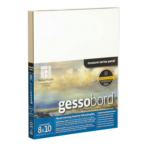 An image of a Ampersand Gessobord Panel, 3/4" Cradled Profile.