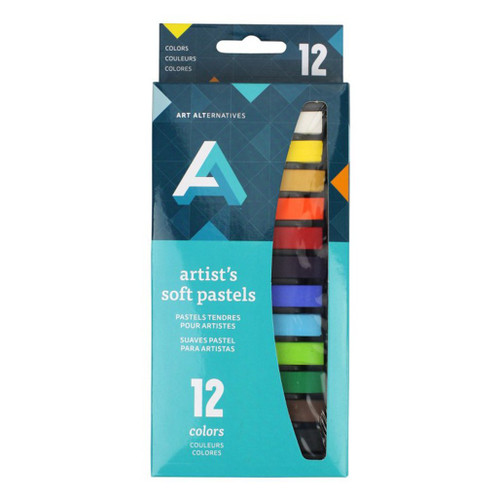 An image of an Art Alternatives Artist's Soft Pastel Set, 12 Colors.