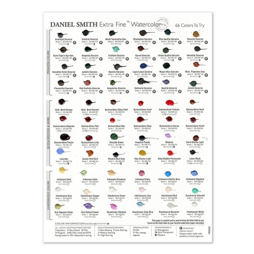 An image of a Daniel Smith 66 Watercolor Dot Card.