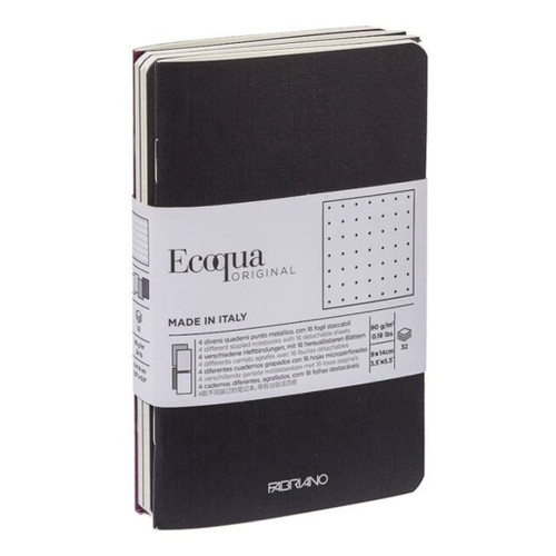 An image of a Fabriano EcoQua Cool Pocket Notebook Set, Dot.