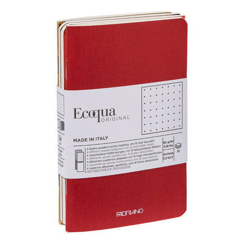 An image of a Fabriano EcoQua Warm Pocket Notebook Set, Dot.