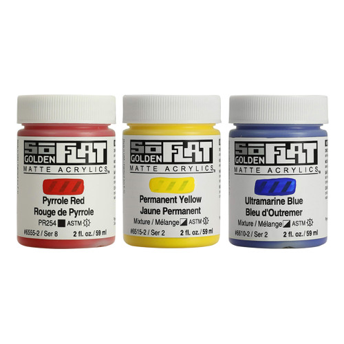 An image of Golden SoFlat Matte Acrylics.