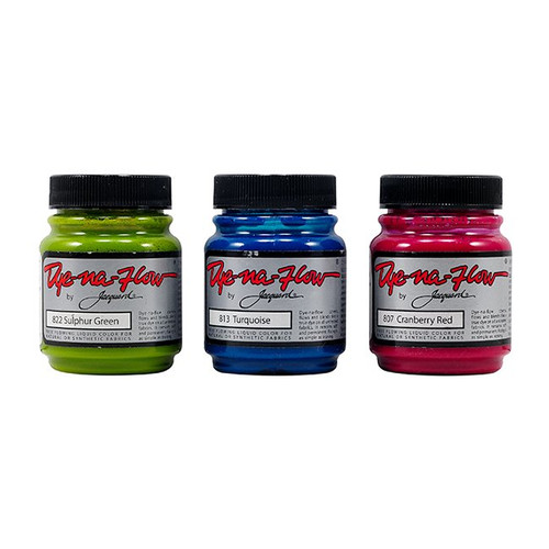 An image of Jacquard Dye-Na-Flow bottles.