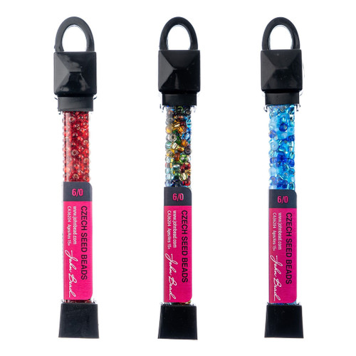 An image of John Bead Czech Seed Beads tubes.