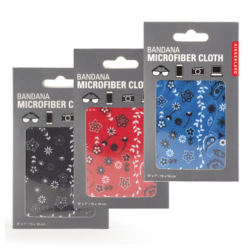 An image of Kikkerland Bandana Microfiber Cleaning Cloths.