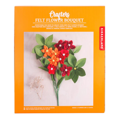 An image of a Kikkerland Crafters Felt Flower Bouquet Kit.