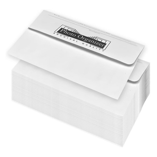 An image of Lineco 4" x 6" Photo File Envelopes, 25 Pack.