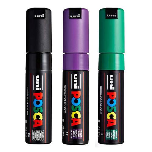 An image of Posca PC-7M Broad Tip Paint Markers.
