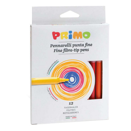 An image of a Primo 12-Color Fine Tip Marker Set.