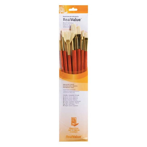 An Image of Princeton RealValue Brush Sets #9152 White Taklon, Set of 5