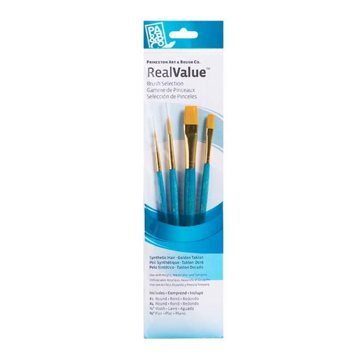 An Image of Princeton RealValue Brush Sets #9155 White Taklon, Set of 5