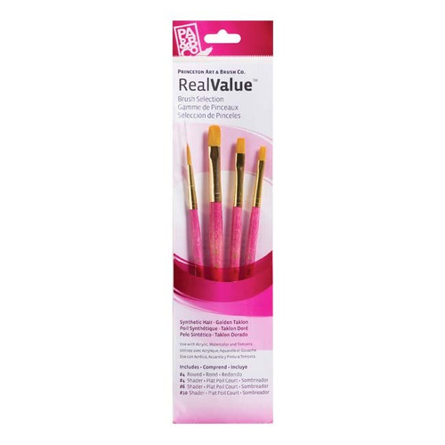An Image of Princeton RealValue Brush Sets #9174 White Taklon, Set of 5