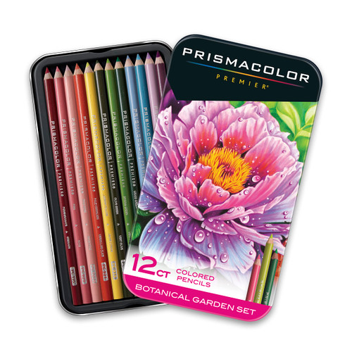 An image of a Prismacolor Premier Botanical Garden Colored Pencil Set, 12 Colors.