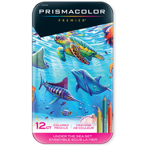 An image of a Prismacolor Premier Under The Sea Colored Pencil Set, 12 Colors.