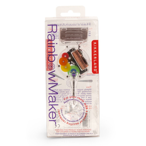 An image of a Kikkerland Solar Powered Rainbow Maker in the box.