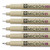 A second image of Sakura Pigma Micron Set, 6 Assorted Size Black Pens