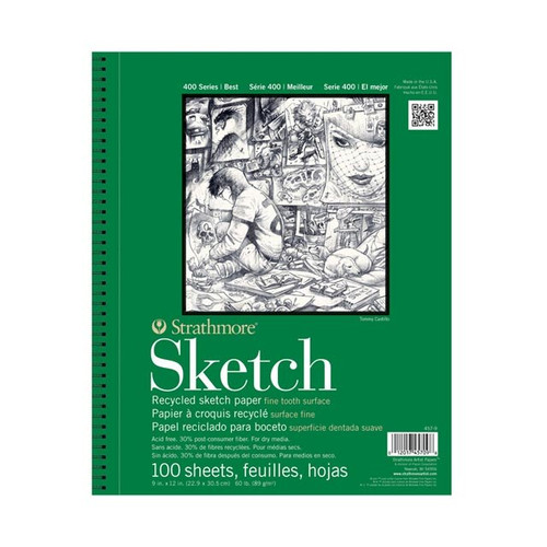 An image of a Strathmore 400 Series Recycled Sketch Pad.