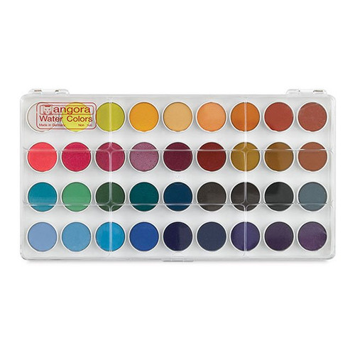 An image of a Talens Angora 36-Color Watercolor Pan Set.