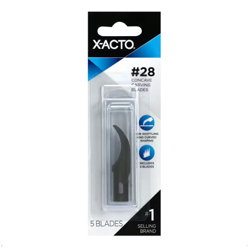 An image of an X-Acto No.28 Concave Carving Blade, 5 Pack.