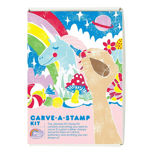 An image of a Yellow Owl Workshop Carve-A-Stamp Kit.