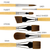 A second image of Princeton Series 9650 Snap! Golden Taklon Short Handle Brushes